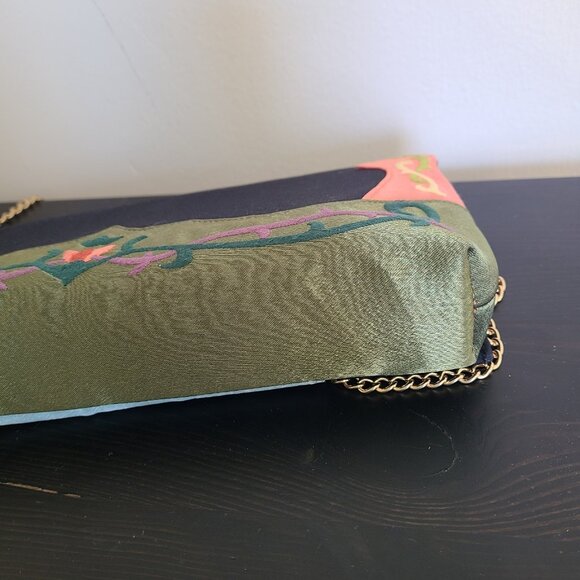 Perfume River Embroidered Purse Handbag Crossbody Removable Strap - Picture 4 of 11